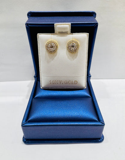 10K GOLD NATURAL DIAMOND EARRINGS 0.62CT