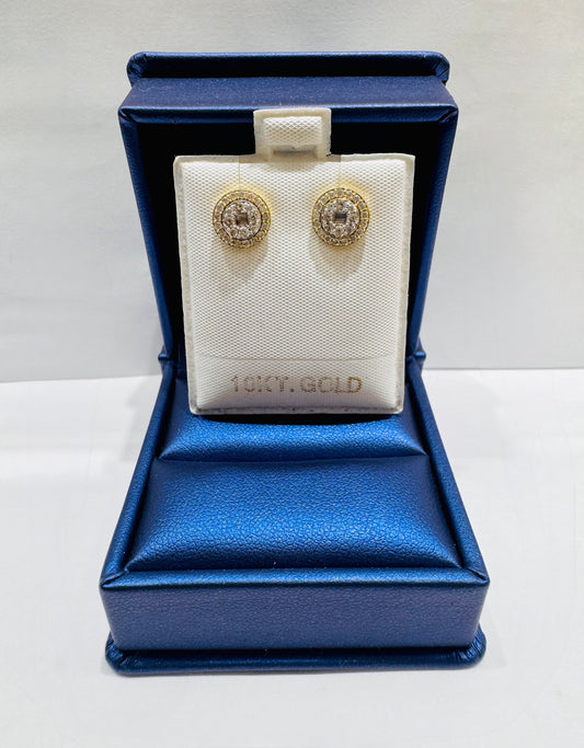 10K GOLD NATURAL DIAMOND EARRINGS 0.62CT