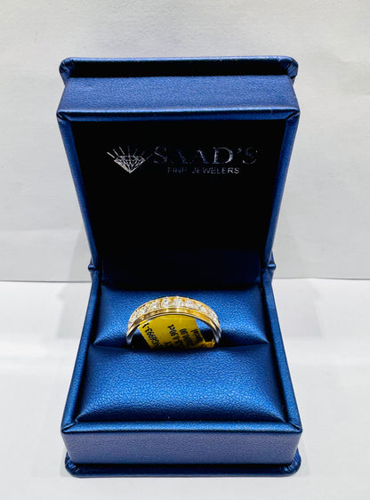 10K GOLD LAB GROWN DIAMOND BAND 0.90CT, SIZE: 7.5