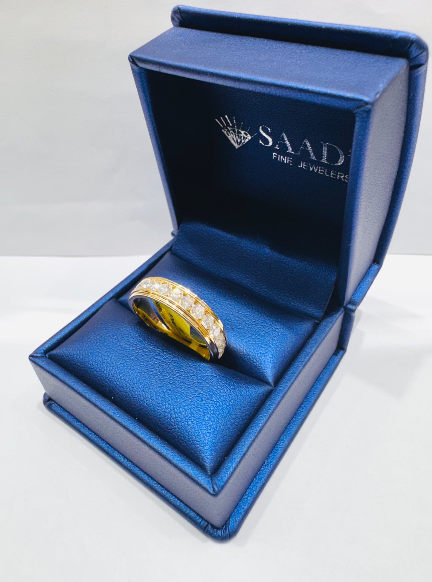 10K GOLD LAB GROWN DIAMOND BAND 0.90CT, SIZE: 7.5