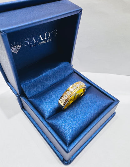 10K GOLD LAB GROWN DIAMOND BAND 0.90CT, SIZE: 7.5