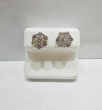 SILVER MOISSANITE EARRINGS 2.50CT