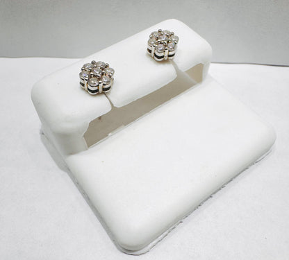 SILVER MOISSANITE EARRINGS 0.50CT