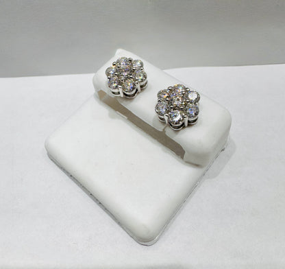 SILVER MOISSANITE EARRINGS 2.50CT