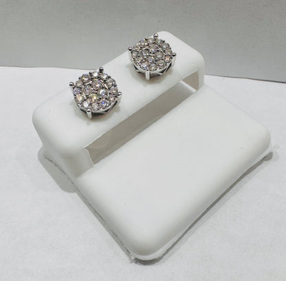 SILVER MOISSANITE EARRINGS 0.75CT