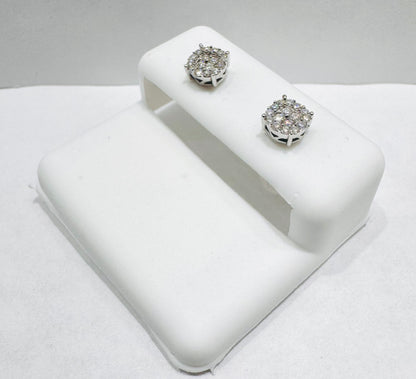 SILVER MOISSANITE EARRINGS 0.25CT