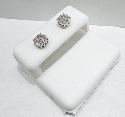SILVER MOISSANITE EARRINGS 0.25CT