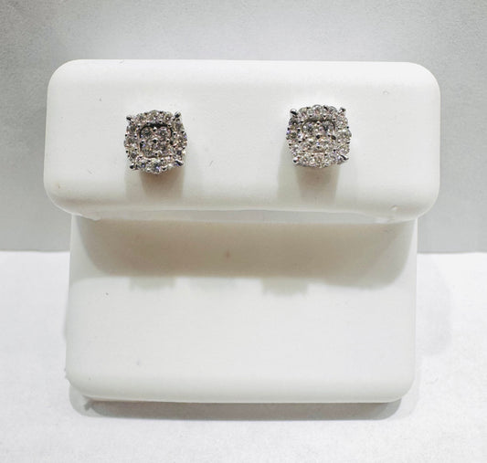 SILVER MOISSANITE EARRINGS 0.25CT