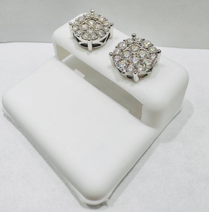 SILVER MOISSANITE EARRINGS 1.50CT