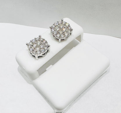 SILVER MOISSANITE EARRINGS 1.50CT