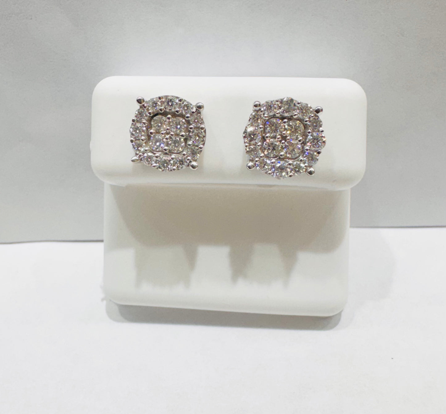 SILVER MOISSANITE EARRINGS 1.50CT