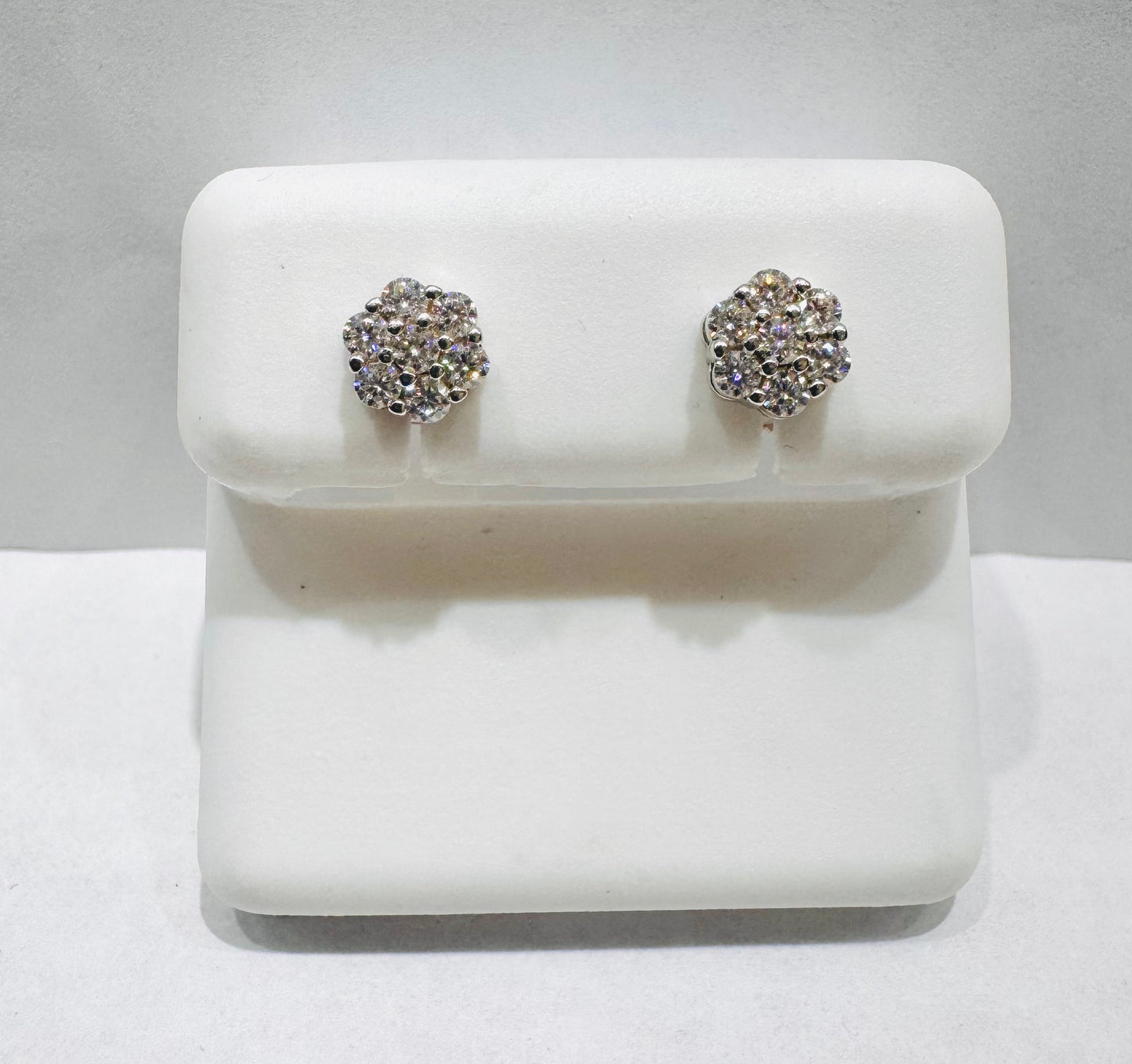 SILVER MOISSANITE EARRINGS 0.50CT