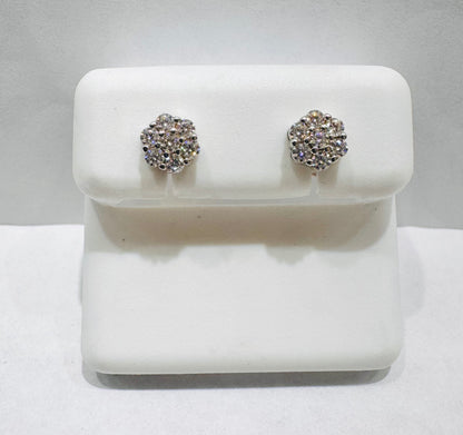 SILVER MOISSANITE EARRINGS 0.50CT