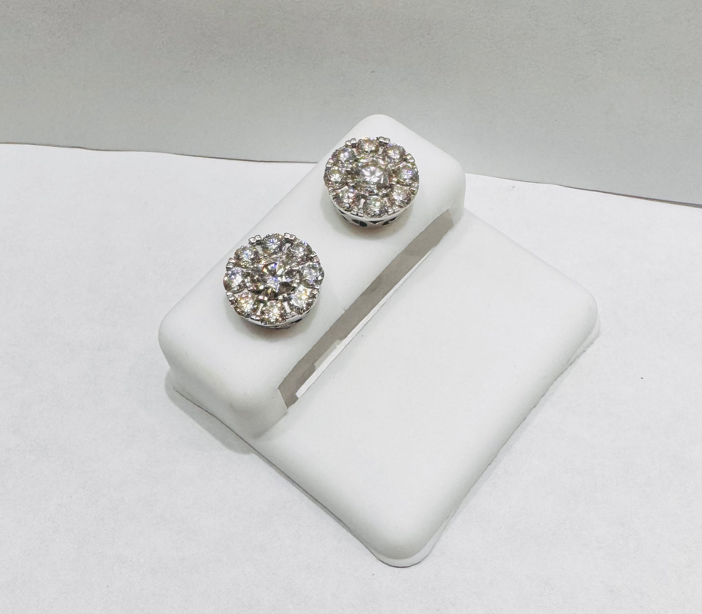 SILVER MOISSANITE EARRINGS 2.00CT