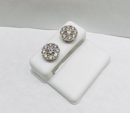 SILVER MOISSANITE EARRINGS 2.00CT