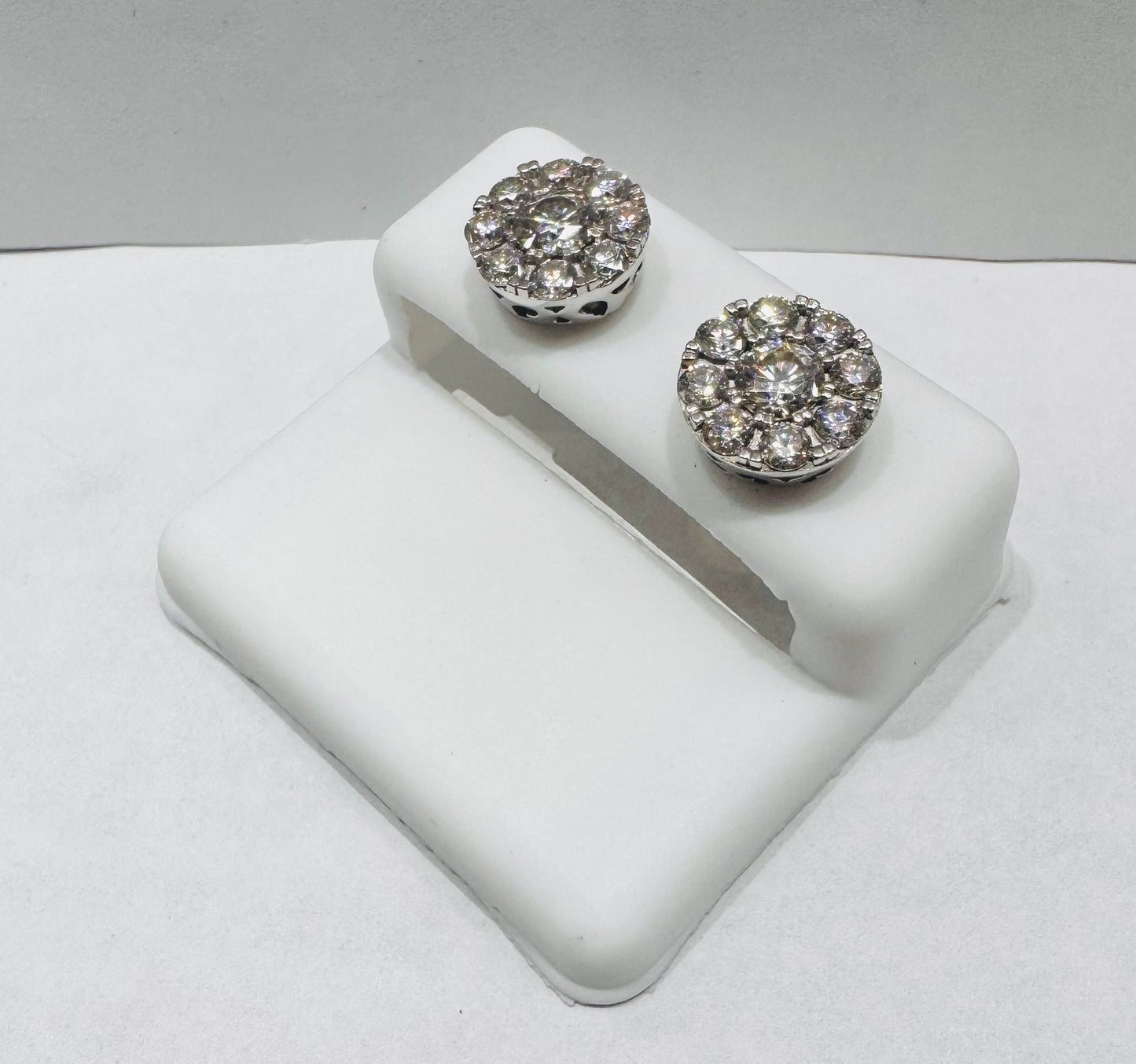 SILVER MOISSANITE EARRINGS 2.00CT