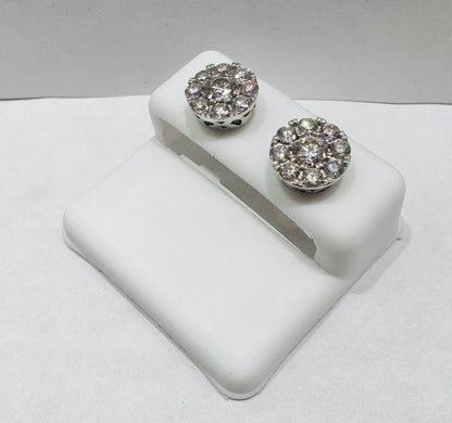 SILVER MOISSANITE EARRINGS 2.00CT