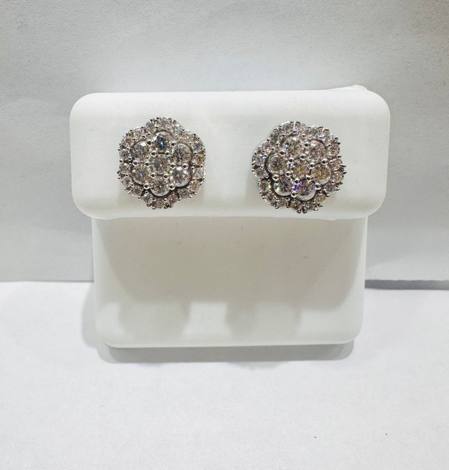 SILVER MOISSANITE EARRINGS 1.25CT