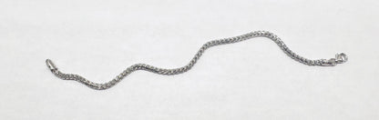 SILVER ROUND FRANCO LINK BRACELET 7”, WEIGHT: 5.9gm