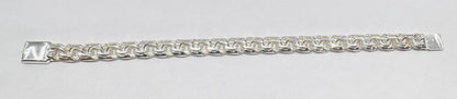 SILVER SOLID CHINO LINK BRACELET 8.5”, WEIGHT: 32gm