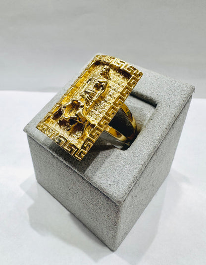 10K GOLD SAN LAZARO WITH VERSACE BORDER, WEIGHT: 9.2gm, SIZE: 11.5