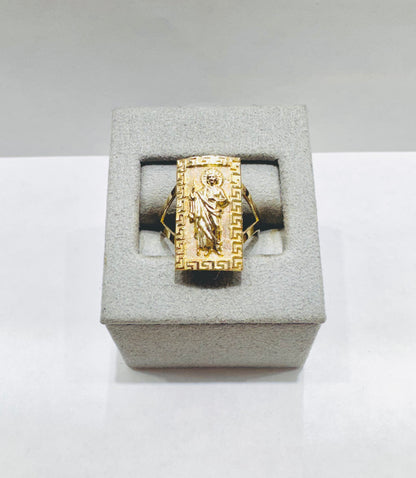 10K GOLD SAINT JUDE RING, WEIGHT: 2.6gm, SIZE: 8