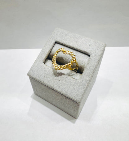 10K GOLD HEART RING, WEIGHT: 1.4gm, SIZE: 8