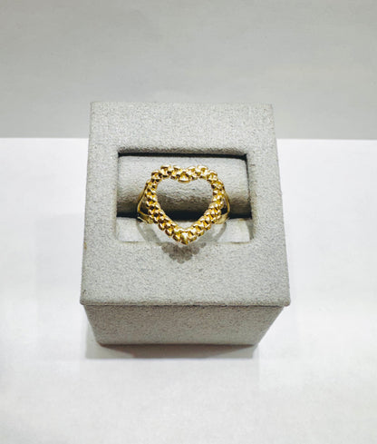 10K GOLD HEART RING, WEIGHT: 1.4gm, SIZE: 8