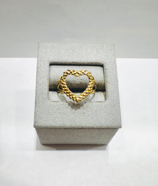 10K GOLD HEART RING, WEIGHT: 1.4gm, SIZE: 8