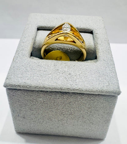 14K GOLD NATURAL DIAMOND RING 1.CT, SIZE: 7