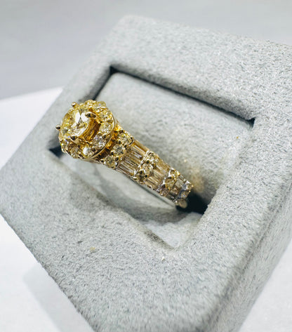 10K GOLD NATURAL DIAMOND RING 1.03CT, SIZE: 7