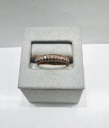 14K ROSE GOLD NATURAL DIAMOND WEDDING BAND 1.CT, SIZE: 8.5