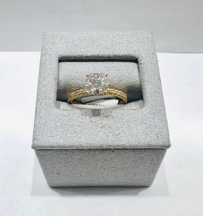14K GOLD NATURAL DIAMOND RING 0.57CTW, SIZE: 6.5