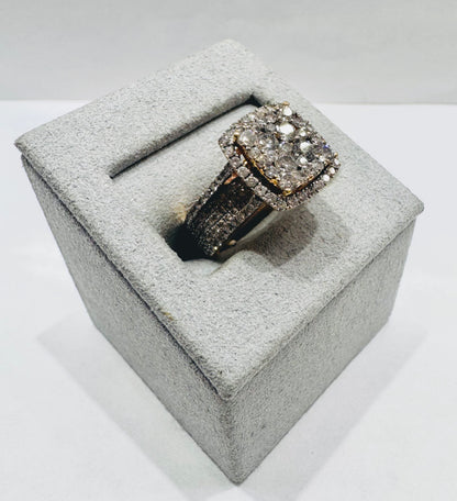 14K GOLD NATURAL DIAMOND RING 2.50CT, SIZE: 4.5
