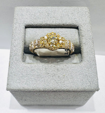 10K GOLD NATURAL DIAMOND RING 1.03CT, SIZE: 7
