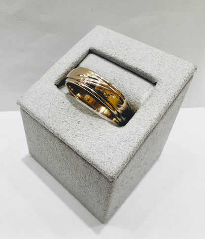 14K WHITE GOLD WEDDING BAND, WEIGHT: 6.3gm, SIZE: 10, WIDTH: 5.7mm