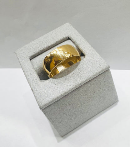 10K GOLD SOLID WEDDING BAND, WEIGHT: 6gm, SIZE: 9, WIDTH: 8mm