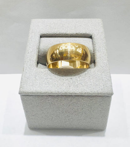 10K GOLD SOLID WEDDING BAND, WEIGHT: 6gm, SIZE: 9, WIDTH: 8mm