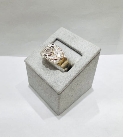 SILVER NUGGET RING, SIZE: 10, WEIGHT: 4gm