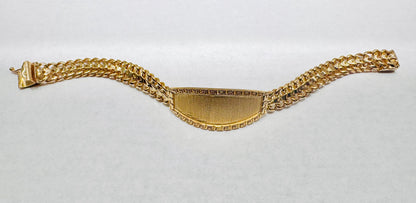 10K GOLD CHINO LINK ID BRACELET 8”, WIDTH: 8.6mm, WEIGHT: 22gm