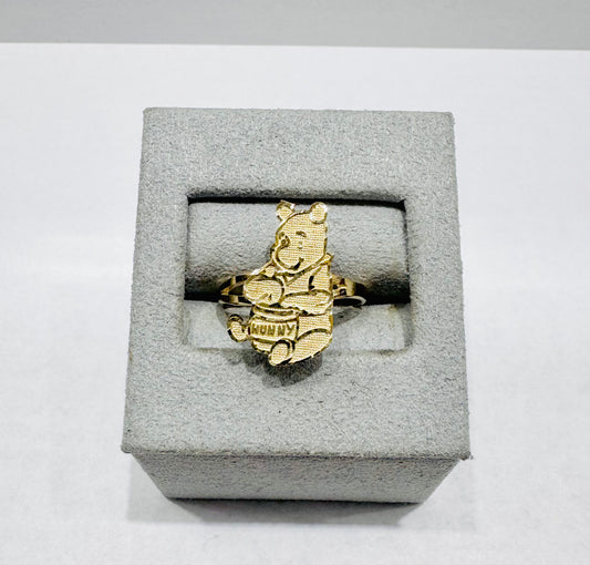 10K GOLD WINNIE THE POOH RING, SIZE: 7, WEIGHT: 1.8gm