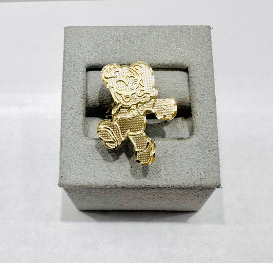 10K GOLD MARIO RING, SIZE: 7, WEIGHT: 2.5gm