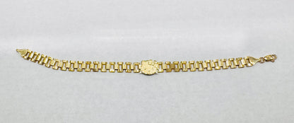 10K GOLD SMALL HELLO KITTY FACE BRACELET 8”, WEIGHT: 9.2gm