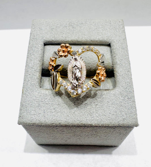 10K GOLD VIRGIN MARY RING, SIZE: 7, WEIGHT: 2.6gm