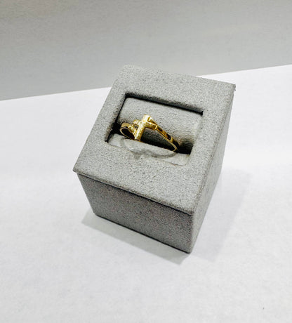 10K GOLD CROSS RING, SIZE: 7, WEIGHT: 1.2gm