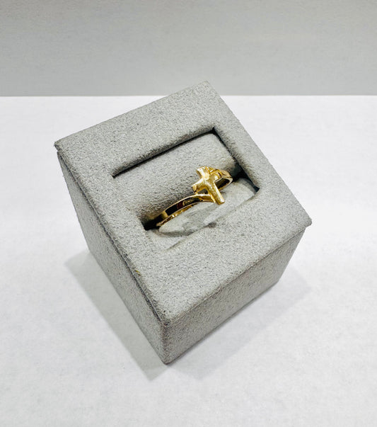 10K GOLD CROSS RING, SIZE: 7, WEIGHT: 1.2gm