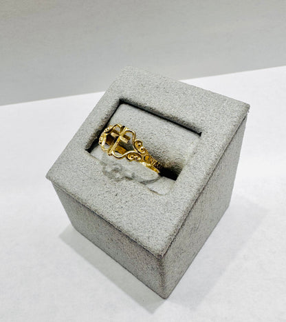 10K GOLD CROSS RING, SIZE: 7, WEIGHT: 1.1gm