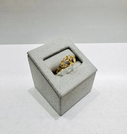 10K GOLD CROSS RING, SIZE: 7, WEIGHT: 1.1gm
