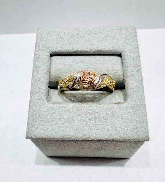 10K GOLD TRICOLOR ROSE RING, SIZE: 7, WEIGHT: 2.2gm