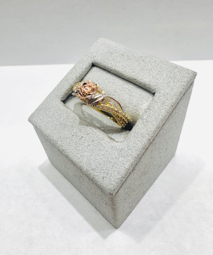 10K GOLD TRICOLOR ROSE RING, SIZE: 7, WEIGHT: 2.2gm